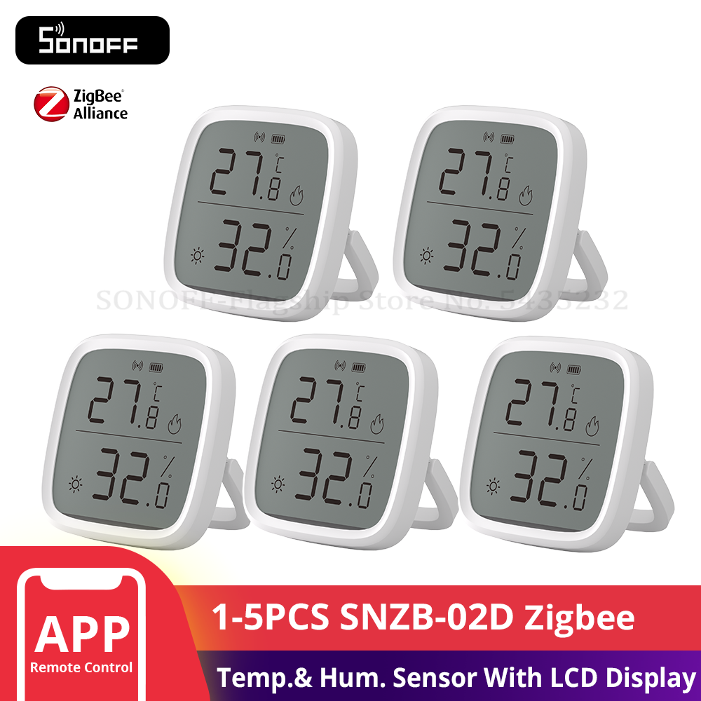 Sonoff - 1-5 Buah SONOFF SNZB-02D Zigbee Sensor