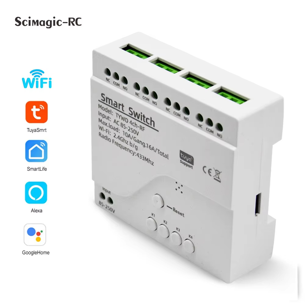 Modul Relay Smart Tuya Switch  - Tuya 4 Channel ulasan dan harga